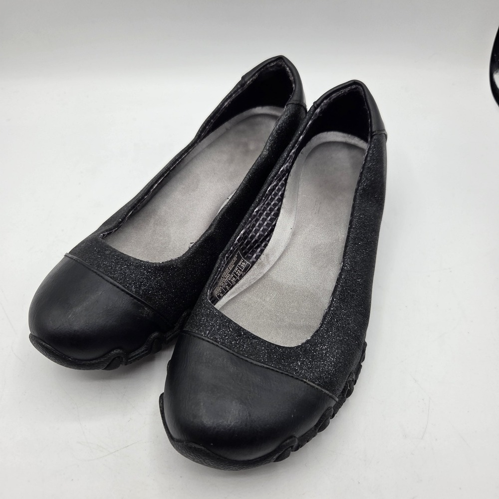 Skechers Glitzy Sparkle Ballet Flat Black Size 6 Womens